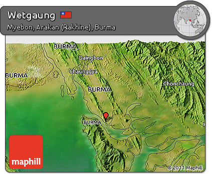 Satellite 3D Map of Wetgaung