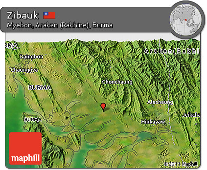 Satellite 3D Map of Zibauk