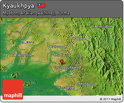 Satellite 3D Map of Kyaukhpya
