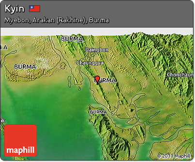 Satellite 3D Map of Kyin