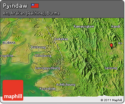 Satellite 3D Map of Pyindaw