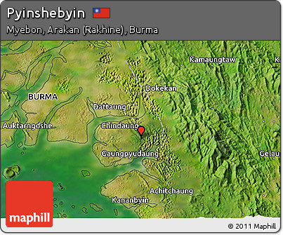 Satellite 3D Map of Pyinshebyin