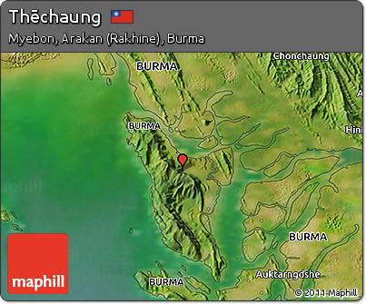 Satellite 3D Map of Thēchaung