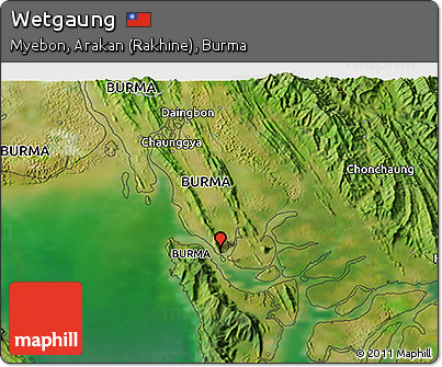 Satellite 3D Map of Wetgaung