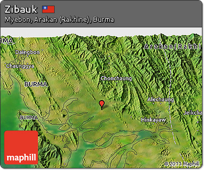 Satellite 3D Map of Zibauk