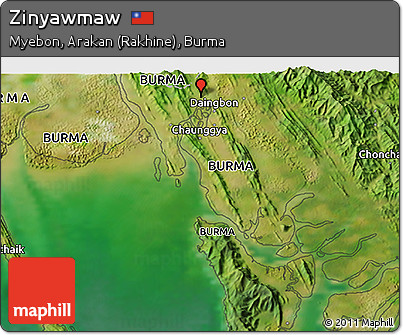 Satellite 3D Map of Zinyawmaw