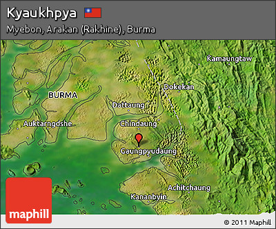 Satellite 3D Map of Kyaukhpya