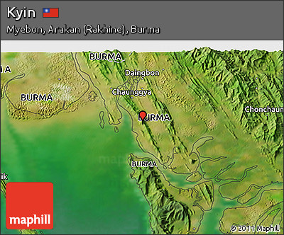 Satellite 3D Map of Kyin