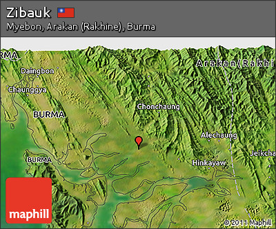 Satellite 3D Map of Zibauk