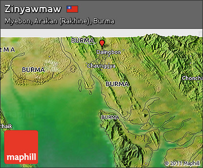 Satellite 3D Map of Zinyawmaw