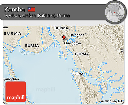 Shaded Relief 3D Map of Kantha