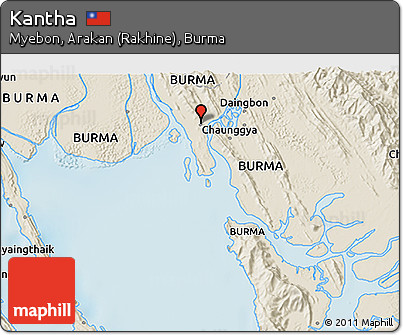 Shaded Relief 3D Map of Kantha
