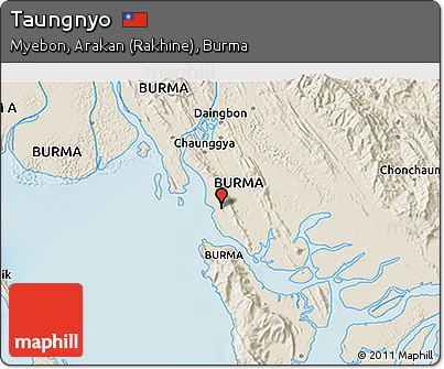 Shaded Relief 3D Map of Taungnyo
