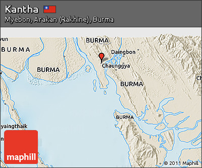 Shaded Relief 3D Map of Kantha