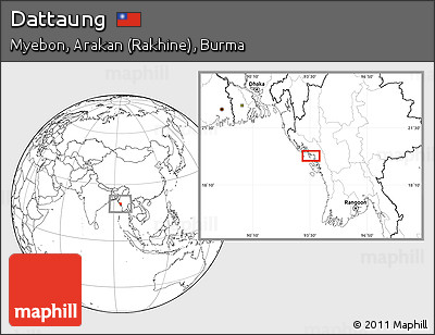 Blank Location Map of Dattaung