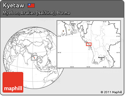 Blank Location Map of Kyetaw