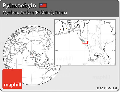 Blank Location Map of Pyinshebyin