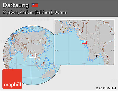 Gray Location Map of Dattaung