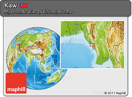 Physical Location Map of Kaw