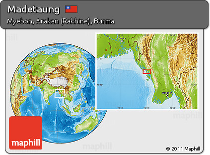 Physical Location Map of Madetaung