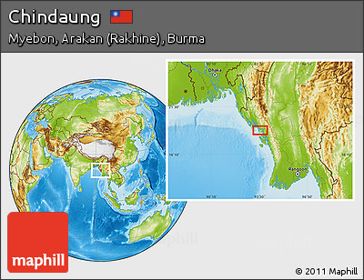 Physical Location Map of Chindaung