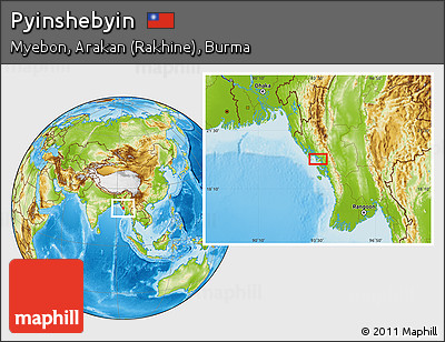 Physical Location Map of Pyinshebyin