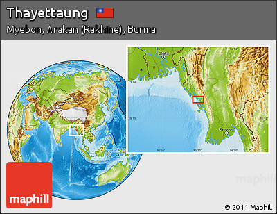 Physical Location Map of Thayettaung