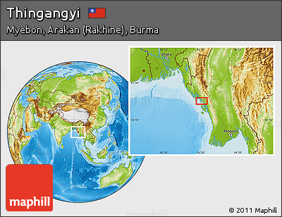 Physical Location Map of Thingangyi