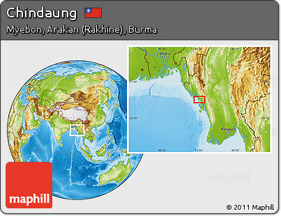 Physical Location Map of Chindaung