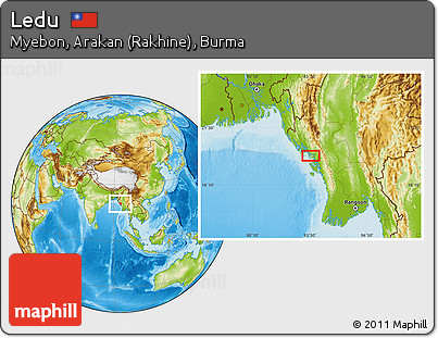 Physical Location Map of Ledu
