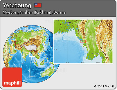 Physical Location Map of Yetchaung