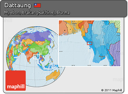 Political Location Map of Dattaung
