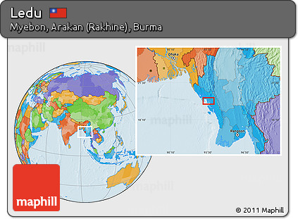 Political Location Map of Ledu
