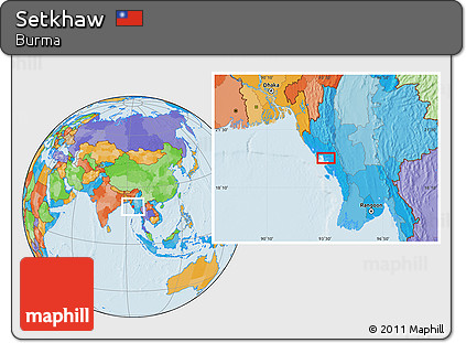 Political Location Map of Setkhaw