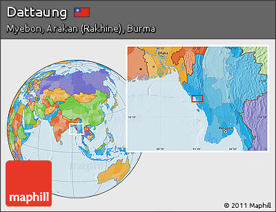 Political Location Map of Dattaung