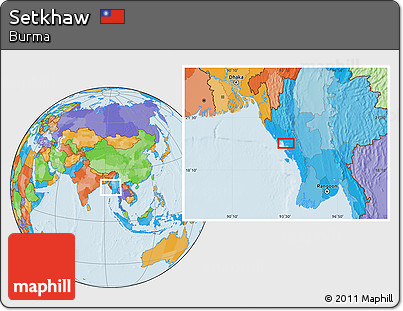 Political Location Map of Setkhaw