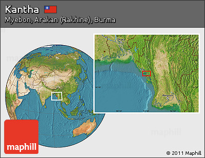 Satellite Location Map of Kantha