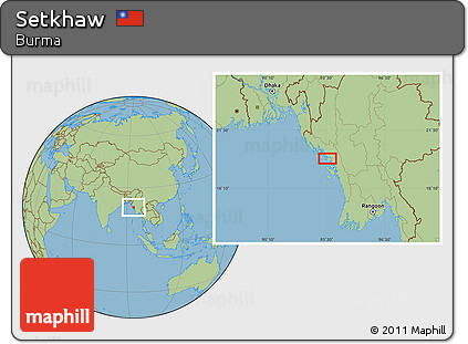 Savanna Style Location Map of Setkhaw