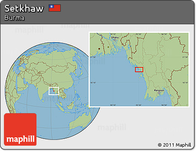 Savanna Style Location Map of Setkhaw