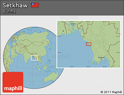 Savanna Style Location Map of Setkhaw
