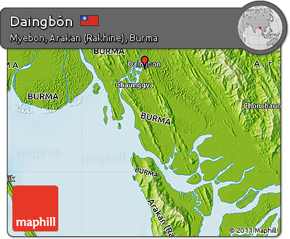 Physical Map of Daingbôn