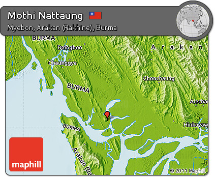 Physical Map of Mothi Nattaung