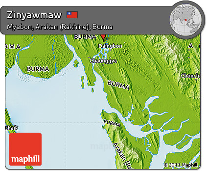 Physical Map of Zinyawmaw