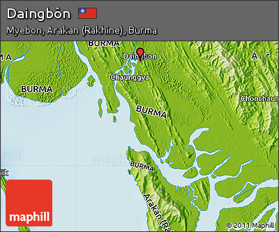 Physical Map of Daingbôn
