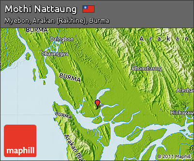 Physical Map of Mothi Nattaung