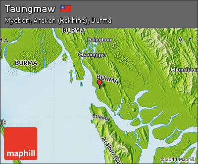 Physical Map of Taungmaw