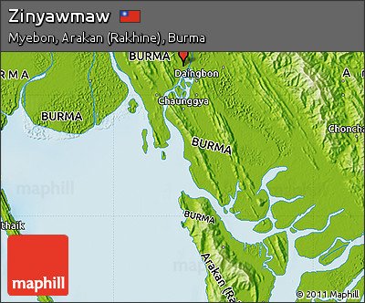 Physical Map of Zinyawmaw