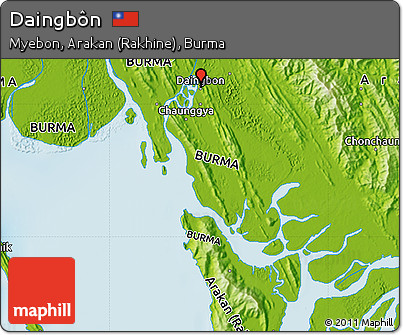 Physical Map of Daingbôn