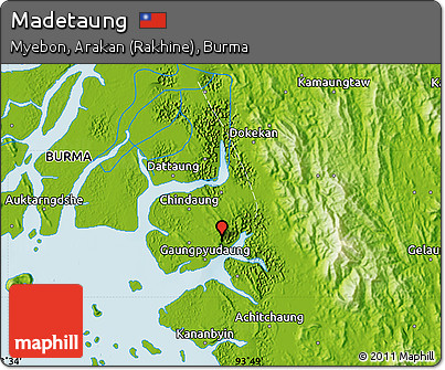 Physical Map of Madetaung