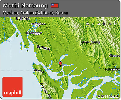 Physical Map of Mothi Nattaung